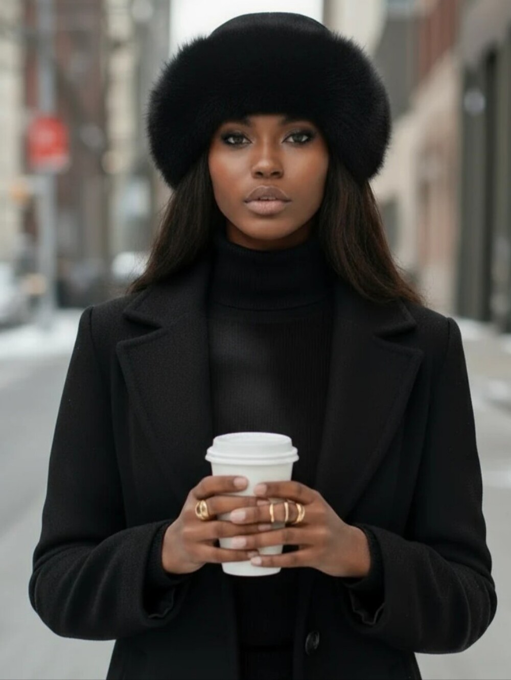 Kyi Kyi Fox Fur Cuff Pillbox Hat